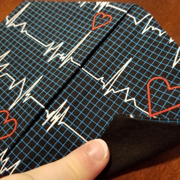 Heart Doctor Nurse Cardio gram Cotton Facemask - Picture 3 of 4